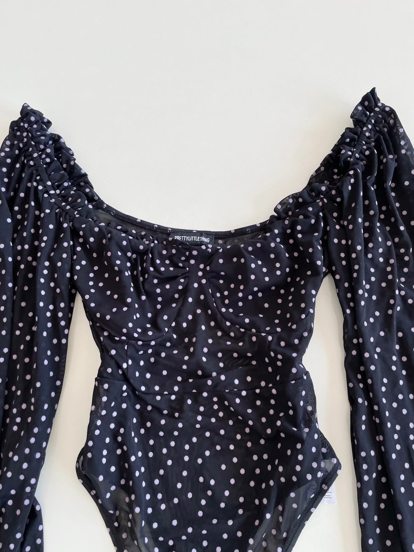 Prettylittlething Sheer Bodysuit-Bust 32 to 34