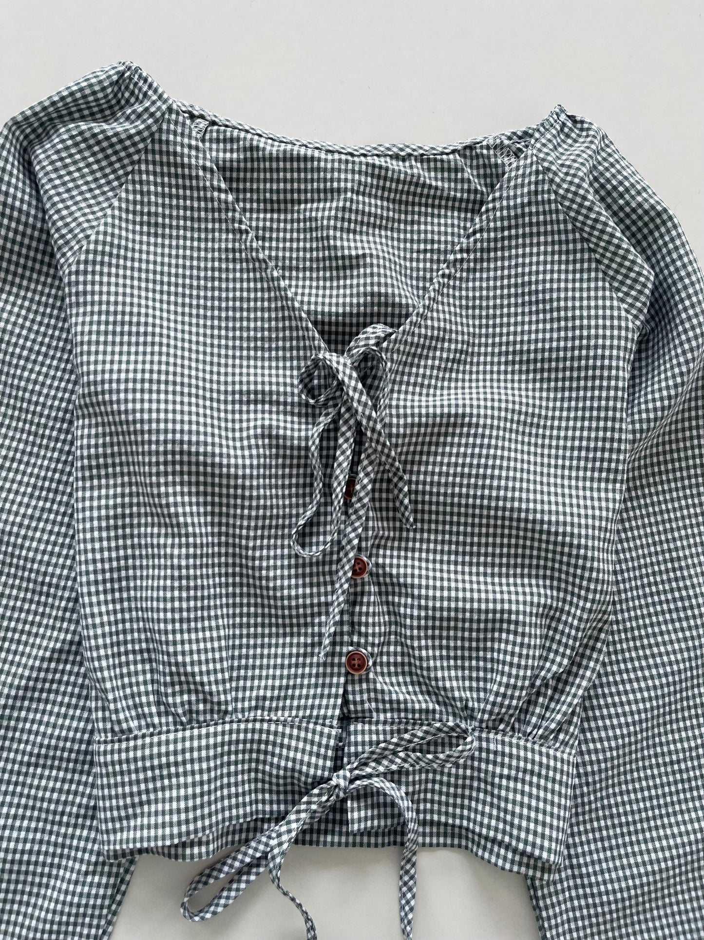 Designer Plus Gingham Top-Bust 34