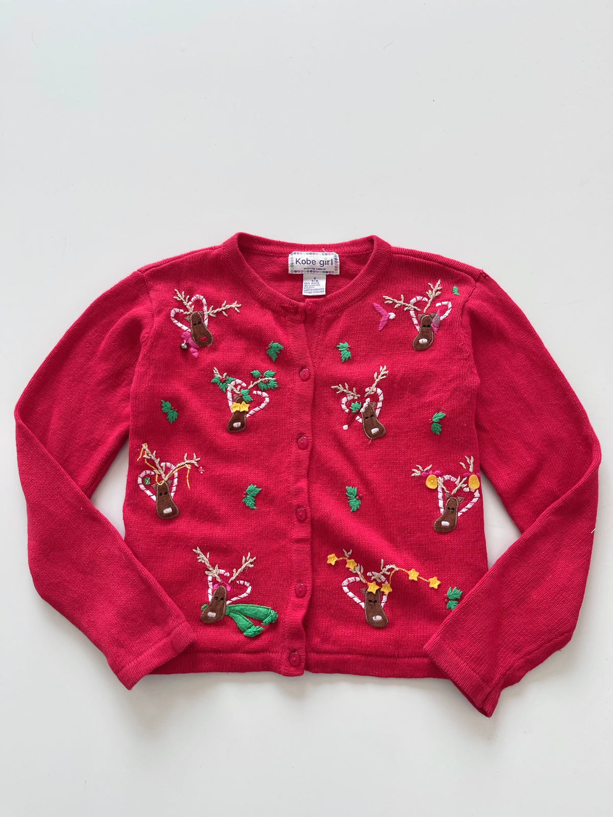 Kobe Girl Christmas Embroidered Sweater-Bust 36