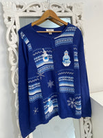 Load image into Gallery viewer, Christopher &amp; Banks Embroidered Christmas Sweater-Bust 42