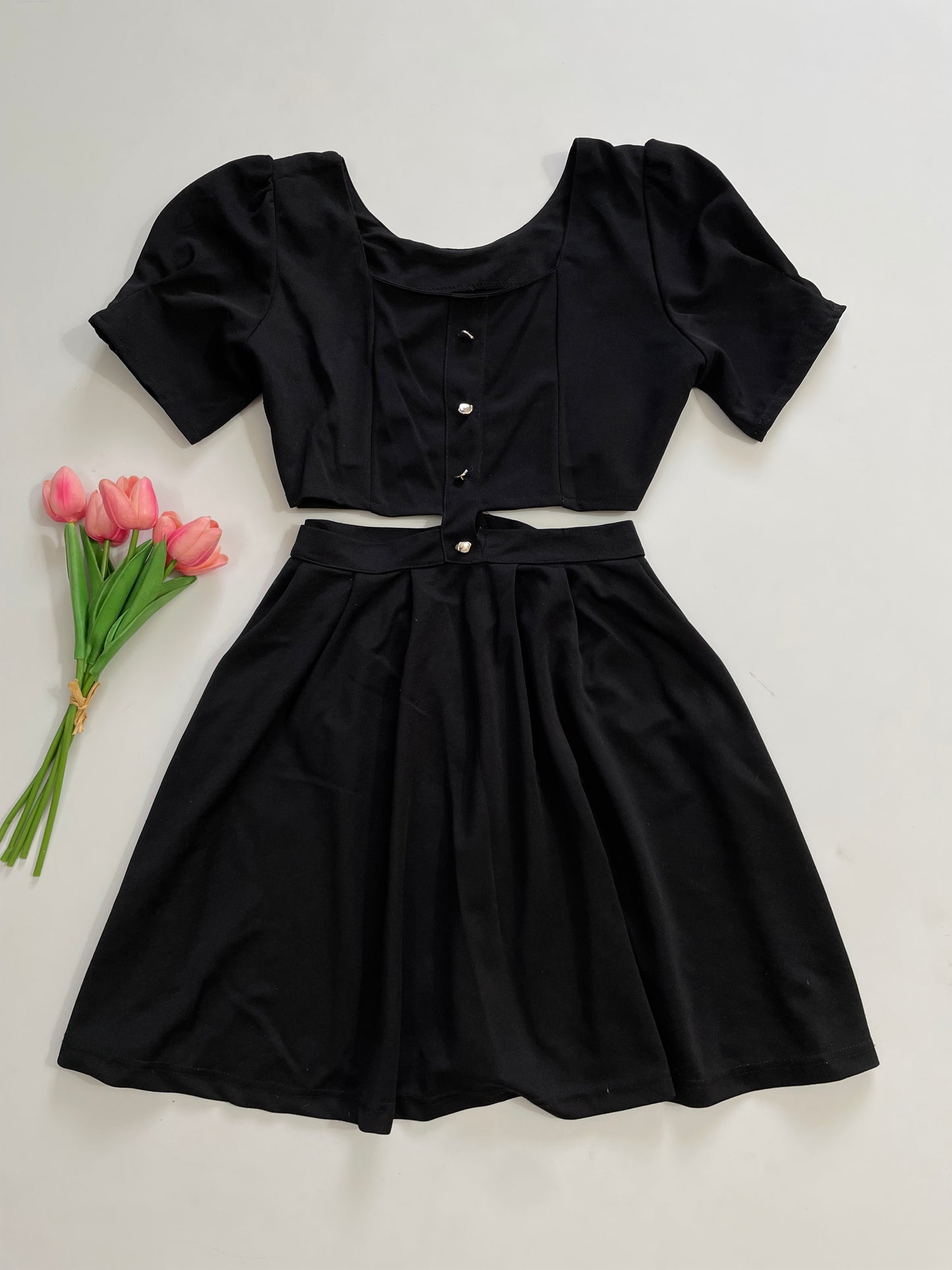 Black Cutout Dress-Bust 38