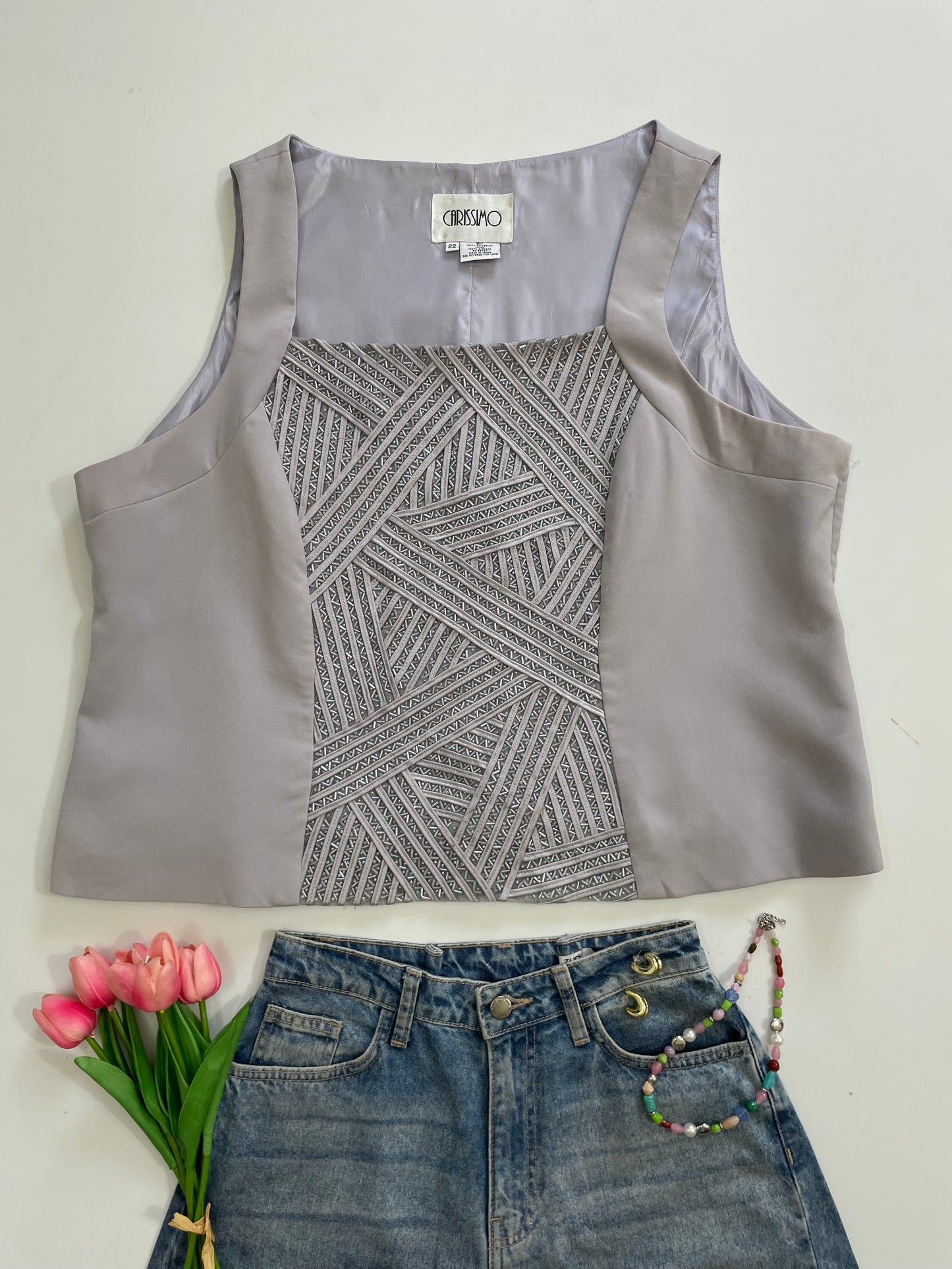 Carissimo Embroidered Top-Bust 48