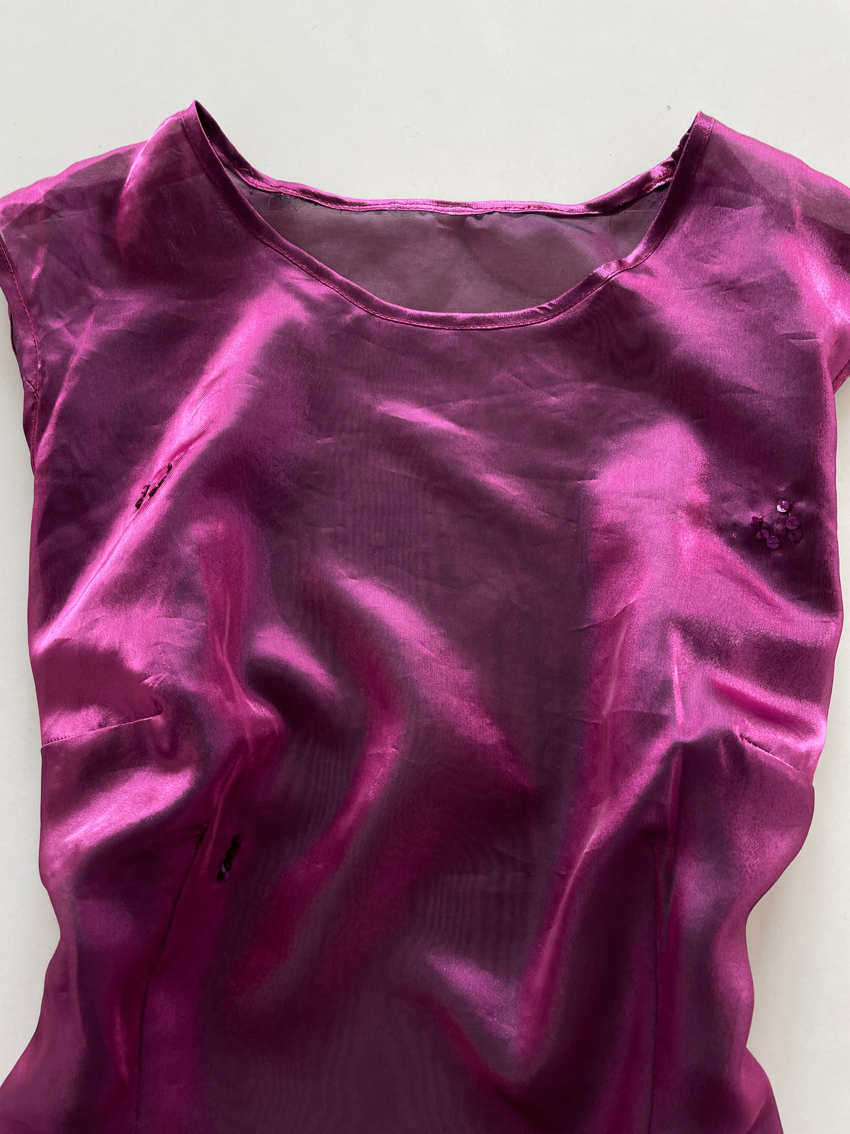 Organza Sheer Vintage Top-Bust 44