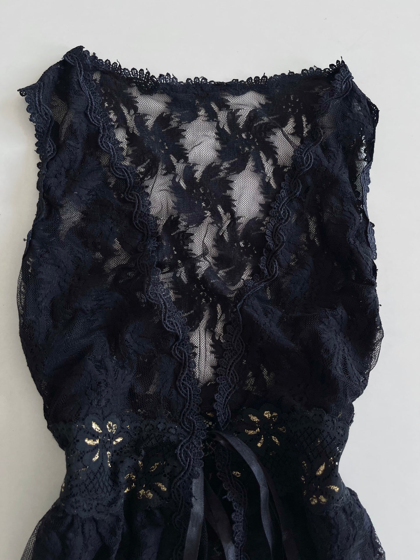 Lace Sheer Vintage Top-Bust 36