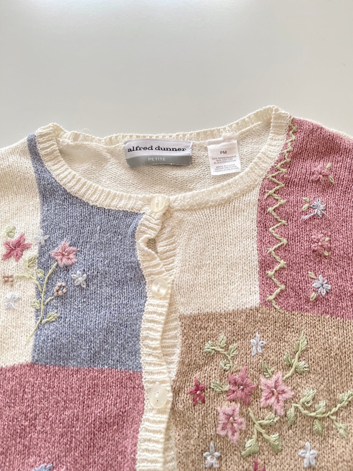 Alfred Dunner Embroidered Cardigan Sweater-Bust 36