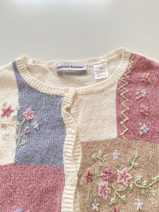 Alfred Dunner Embroidered Cardigan Sweater-Bust 36