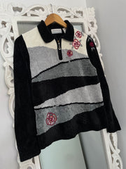 Alfred DunnerEmbroidered Vintage Sweater-Bust 38
