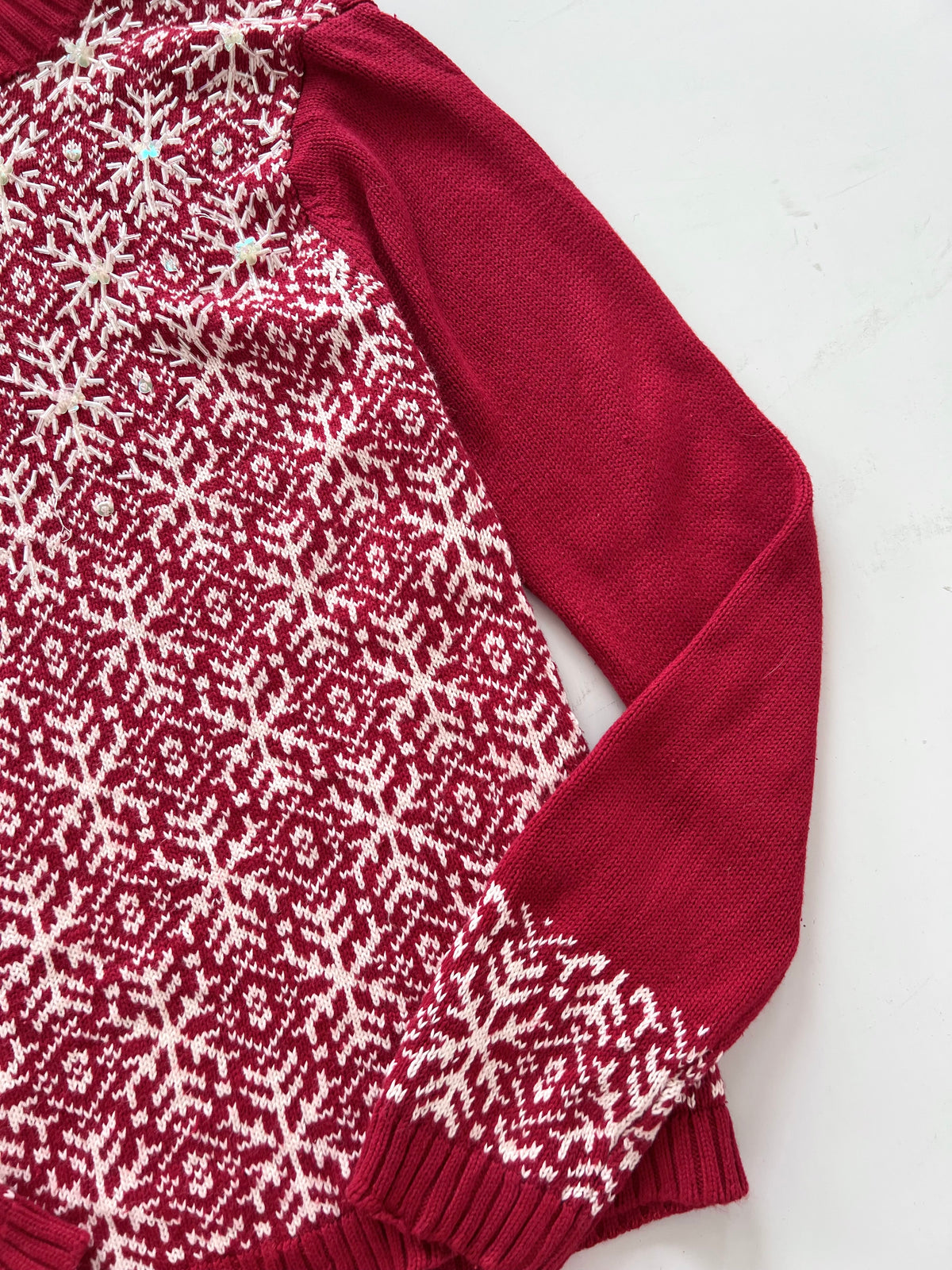 Embroidered Christmas Sweater-Bust 36