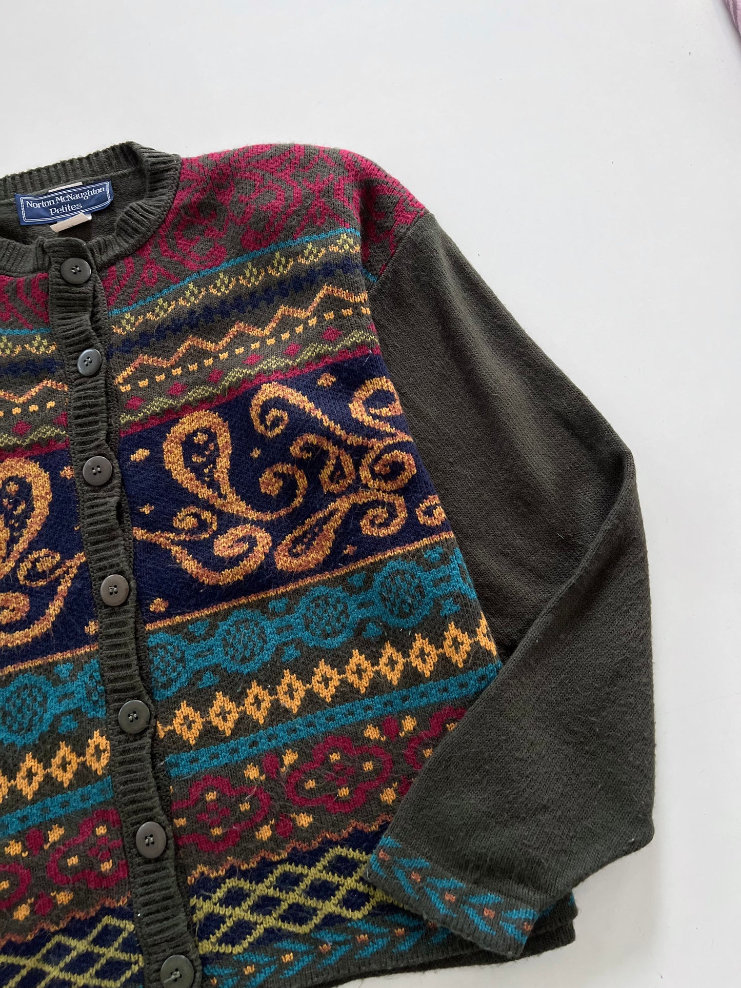 Norton McNaughton Petites Embroidered Sweater-Bust 44