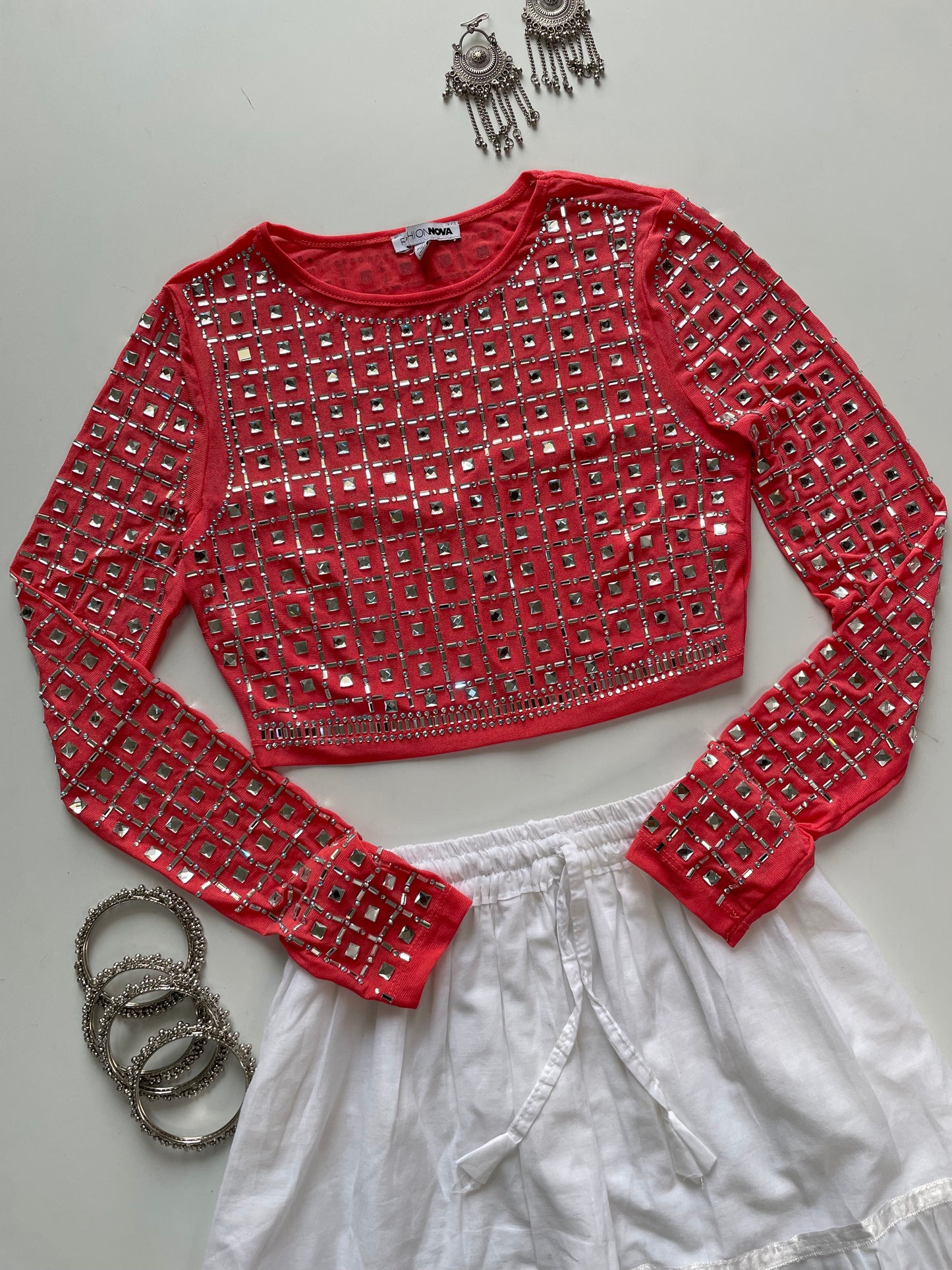 Embellished FashionNova Top-Bust 30 to 34