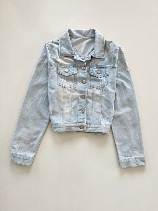 Iced Blue Denim Jacket-Bust 36