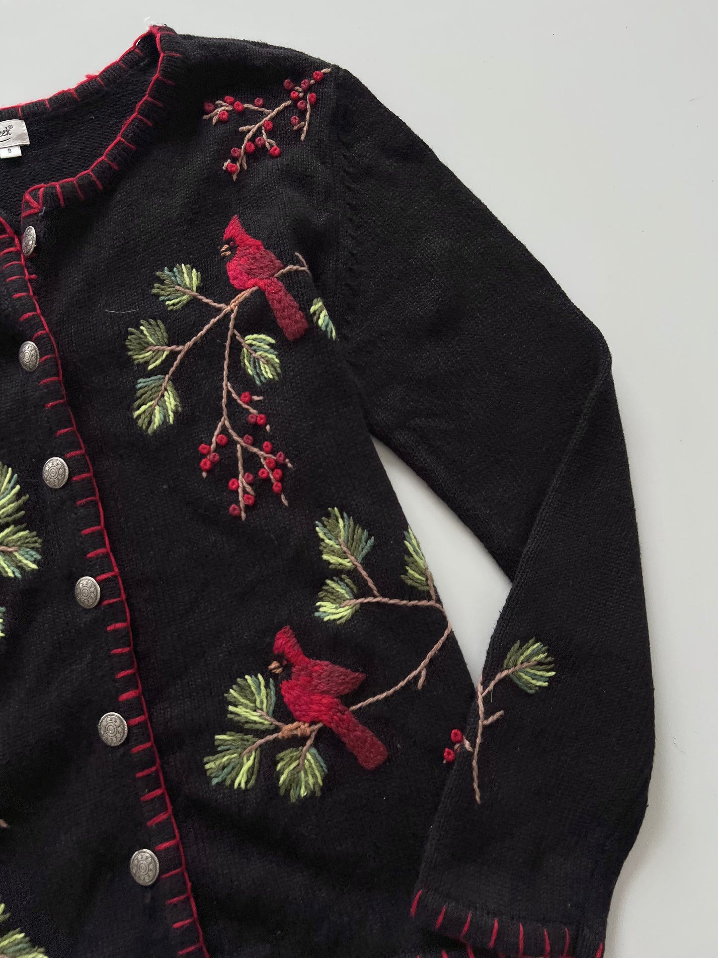 Coldwater Creek Embroidered Sweater-Bust 40