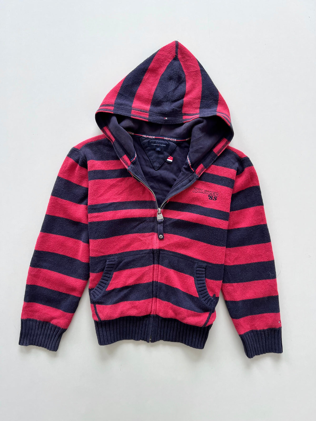 Tommy Hilfiger 60%Cotton Vintage Hooded Sweater-Bust 38