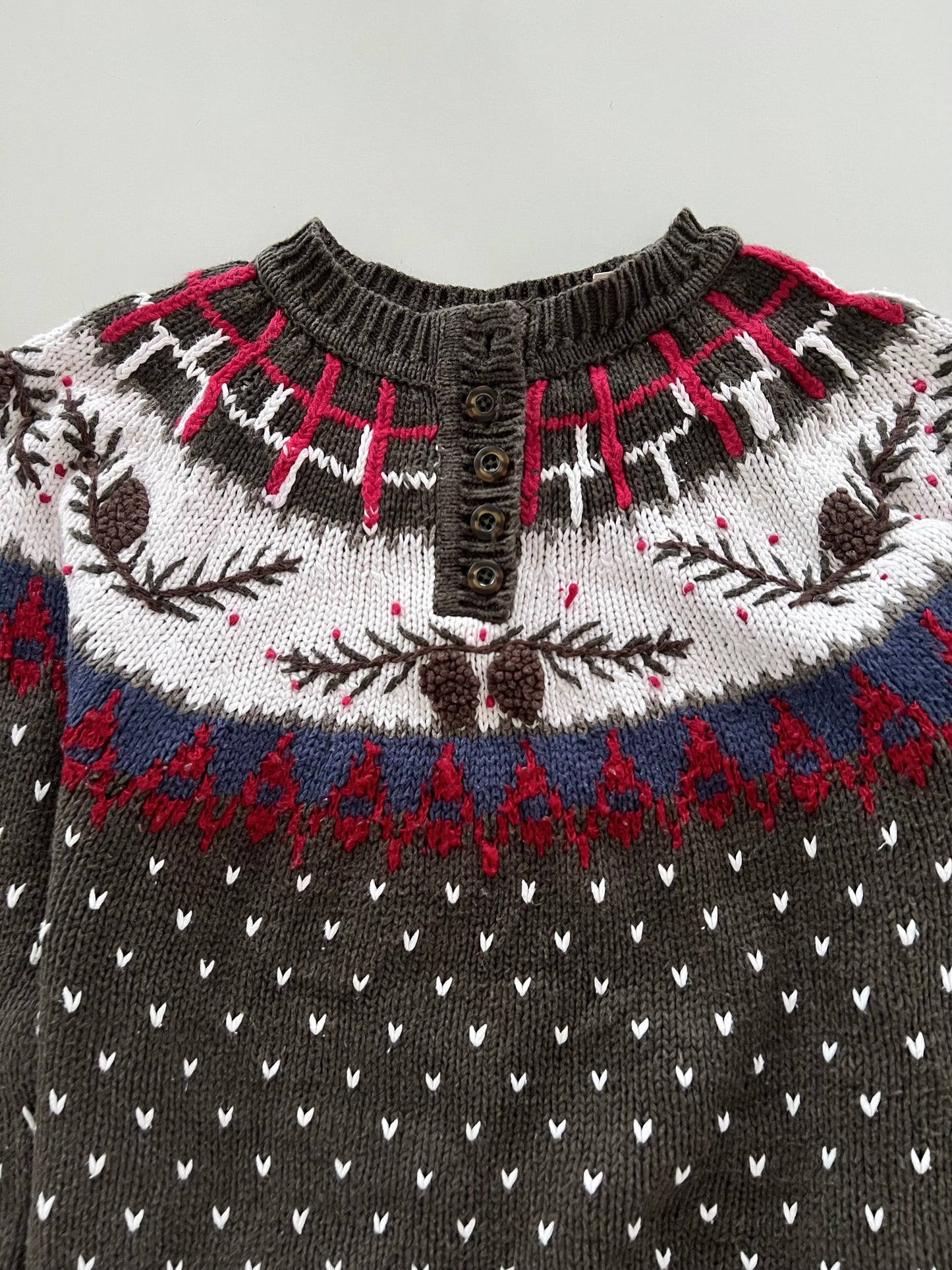 B.Moss Embroidered Sweater-Bust 40