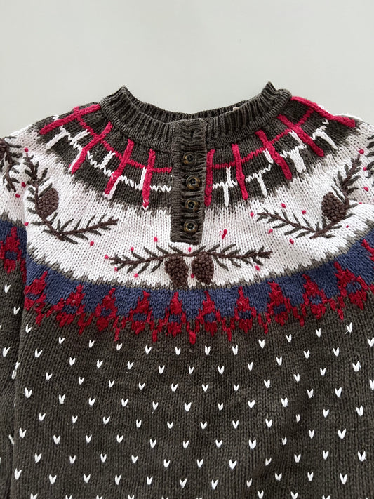 B.Moss Embroidered Sweater-Bust 40