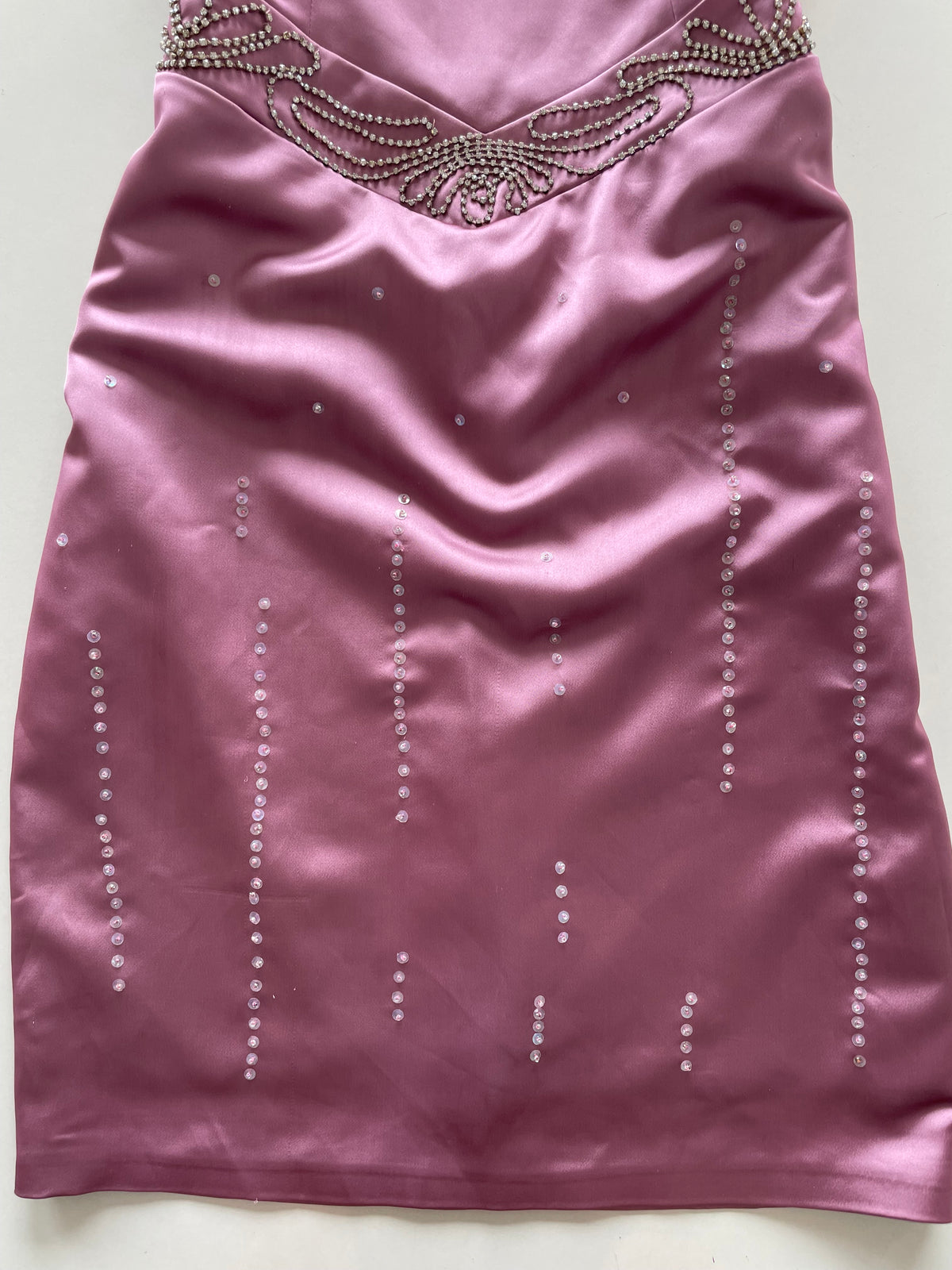 Satin Sequin Dress-Bust 30