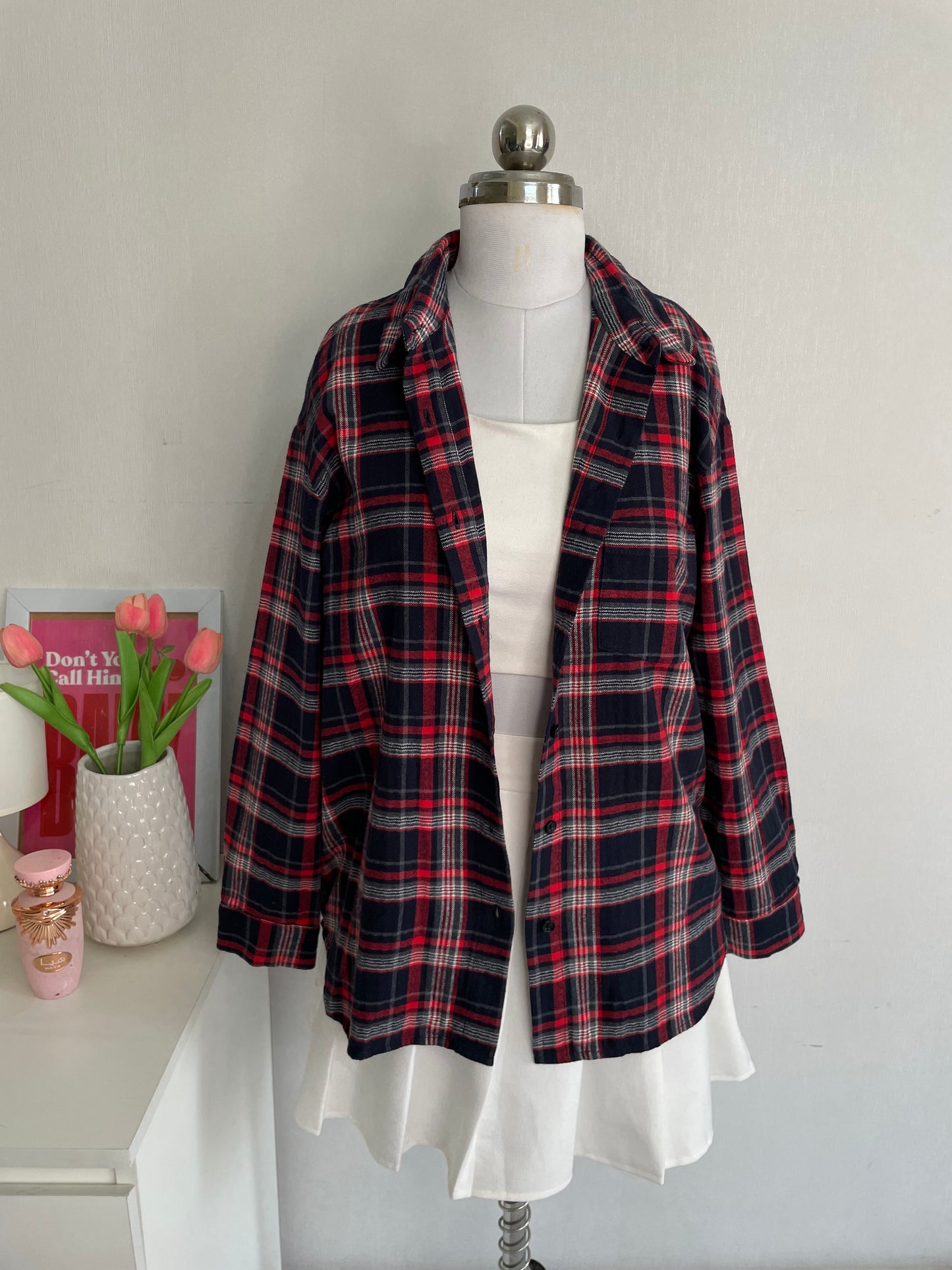 PLAID COTTON SHIRT - BUST 38