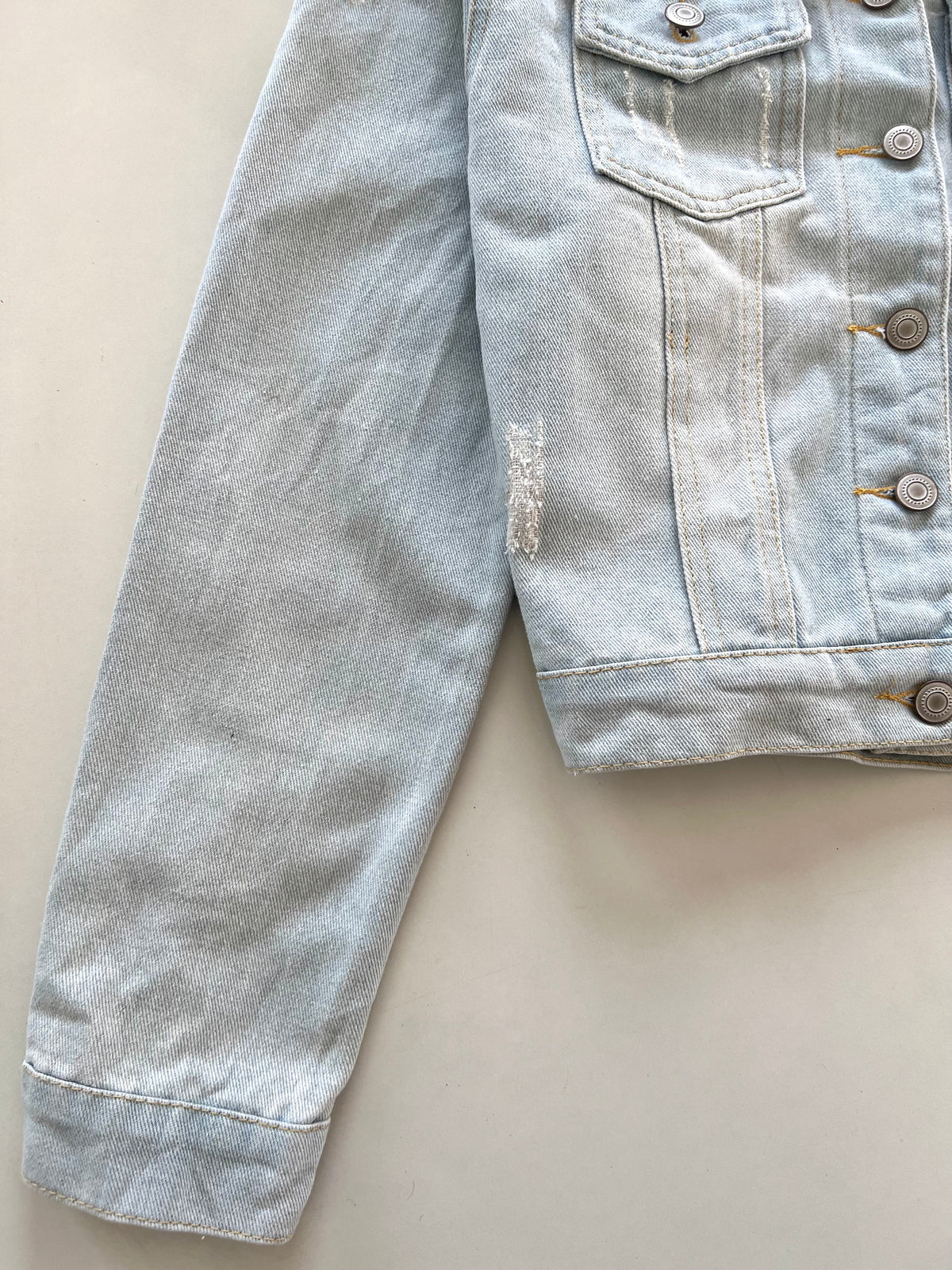 Iced Blue Denim Jacket-Bust 36