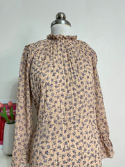 PLEATED FLORAL DRESS - BUST 36 TO 42