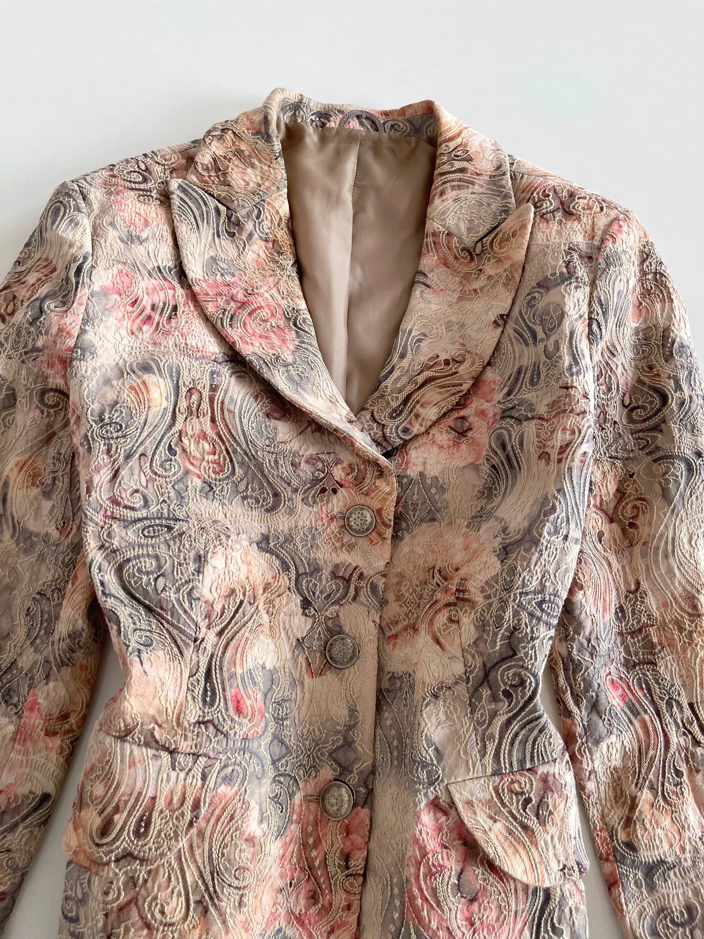 Paisley Embroidered Vintage Blazer-Bust 40