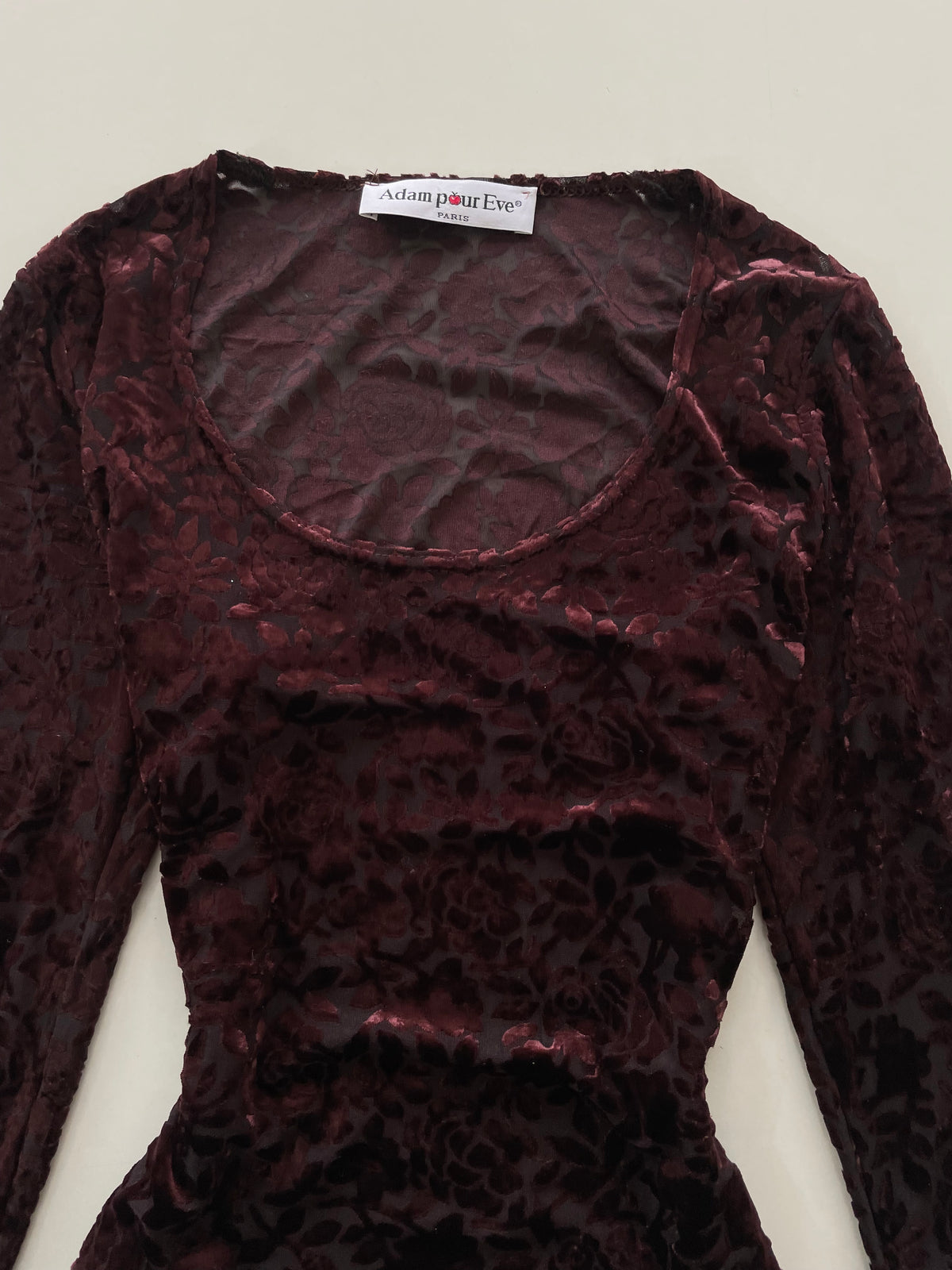 Adam Pour Eve Chenille Sheer Bodysuit-Bust 40 to 42