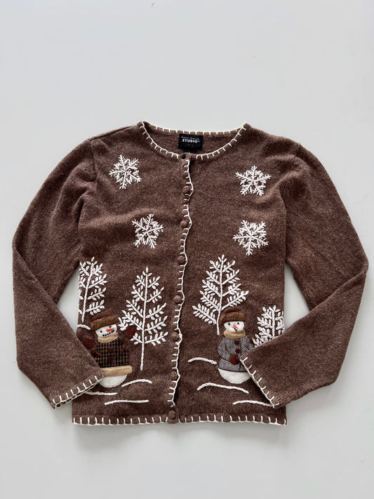 Studio Embroidered Christmas Sweater-Bust 46