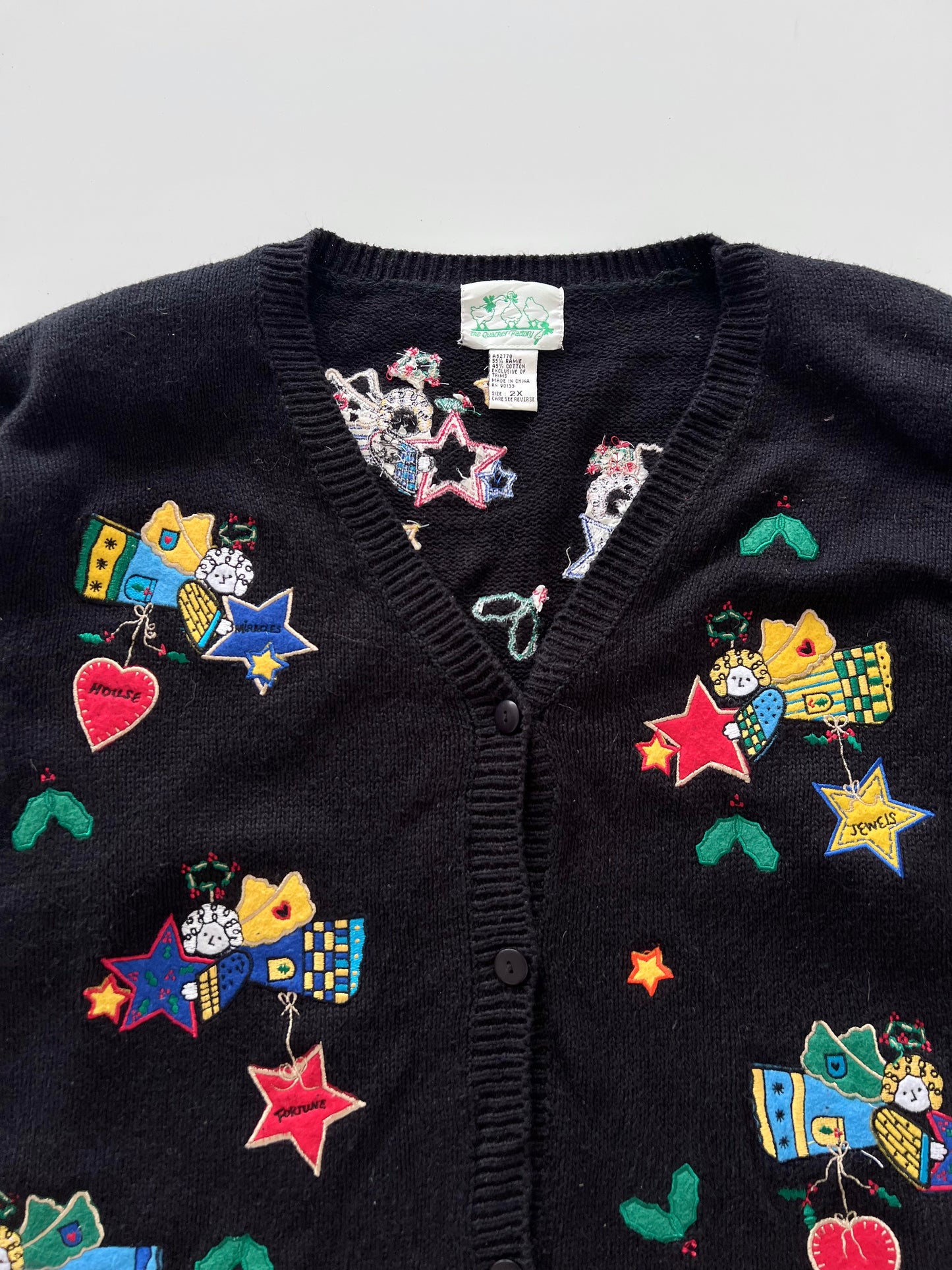 The Quacker Factory Embroidered Sweater-Bust 56