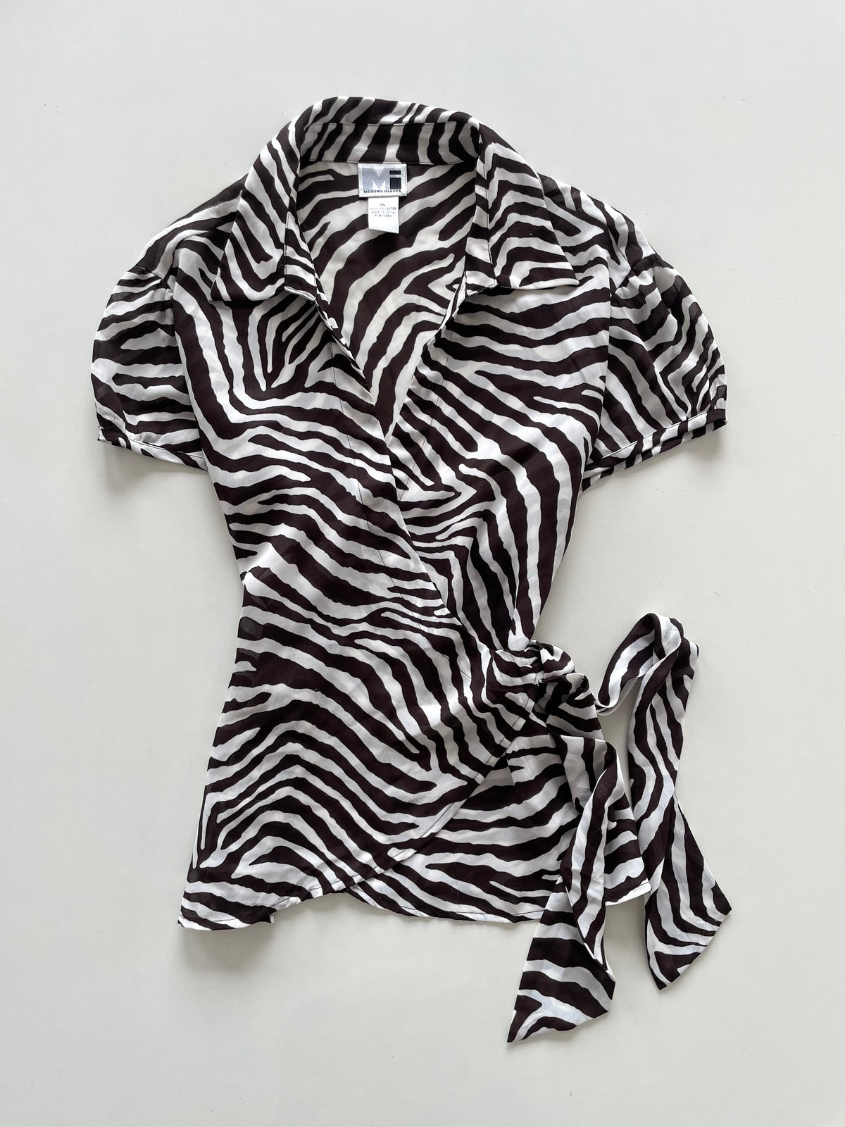 Wraparound Sheer Vintage Top-Bust 46
