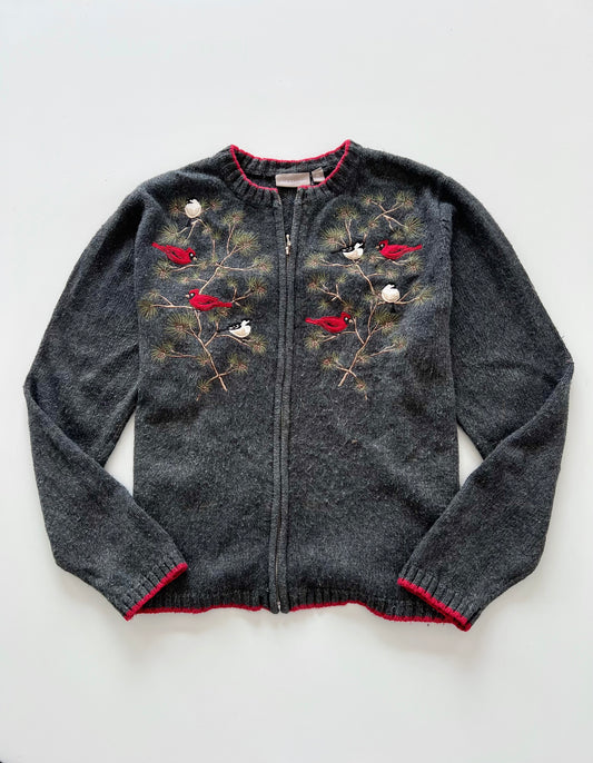 Croft&Barrow Embroidered Zipper-Bust 50