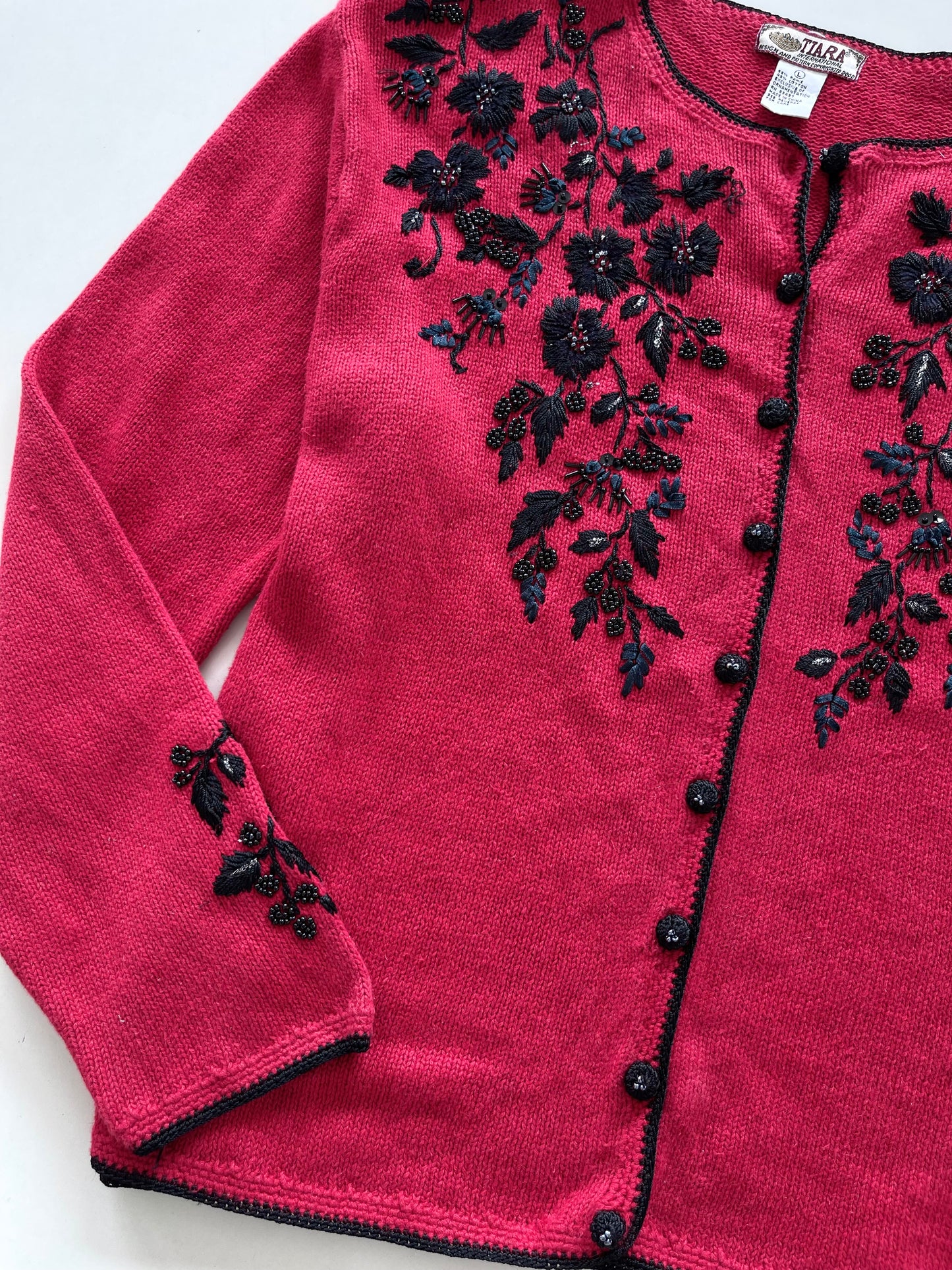 Tiara Embroidered Sweater-Bust 46