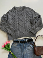 Load image into Gallery viewer, Cable Knit Soft Chunky Sweater-Bust 48
