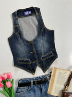 Load image into Gallery viewer, Vintage Denim Waistcoat-Bust 30
