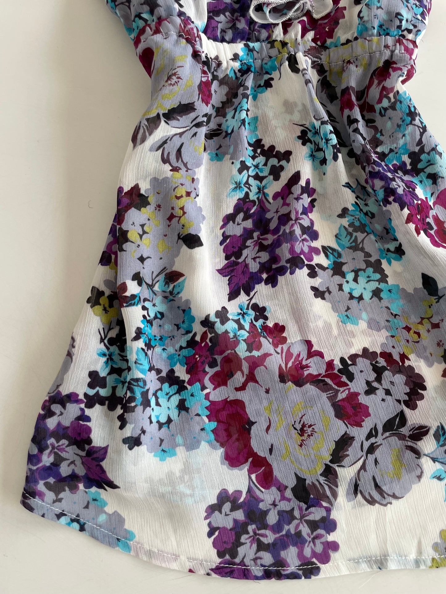 Dynamite Ruffle Sheer Top-Bust 34
