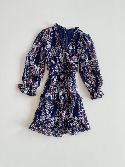Floral Ruffle Dress-Bust 36 to 38