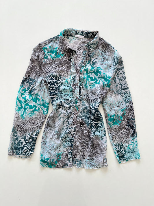 Charles Vogele Vintage Sheer Shirt-Bust 46