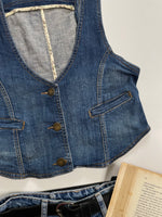 Load image into Gallery viewer, Jeans Denim Waistcoat-Bust 32
