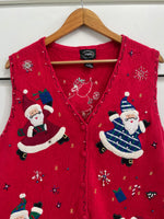 Load image into Gallery viewer, Vintage Christmas Sweater Vest-Bust 46
