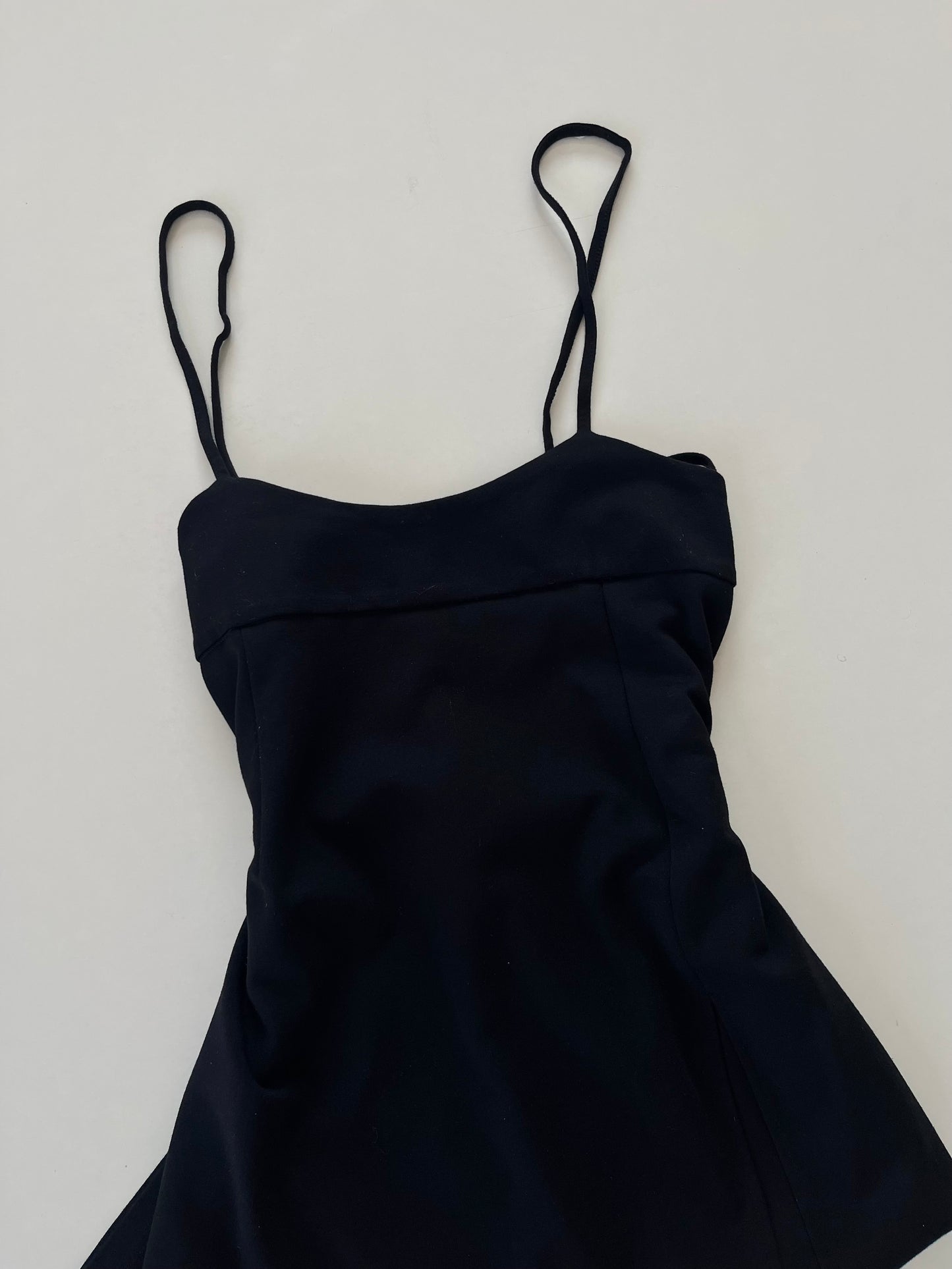 Black Dungaree Dress-Waist 32