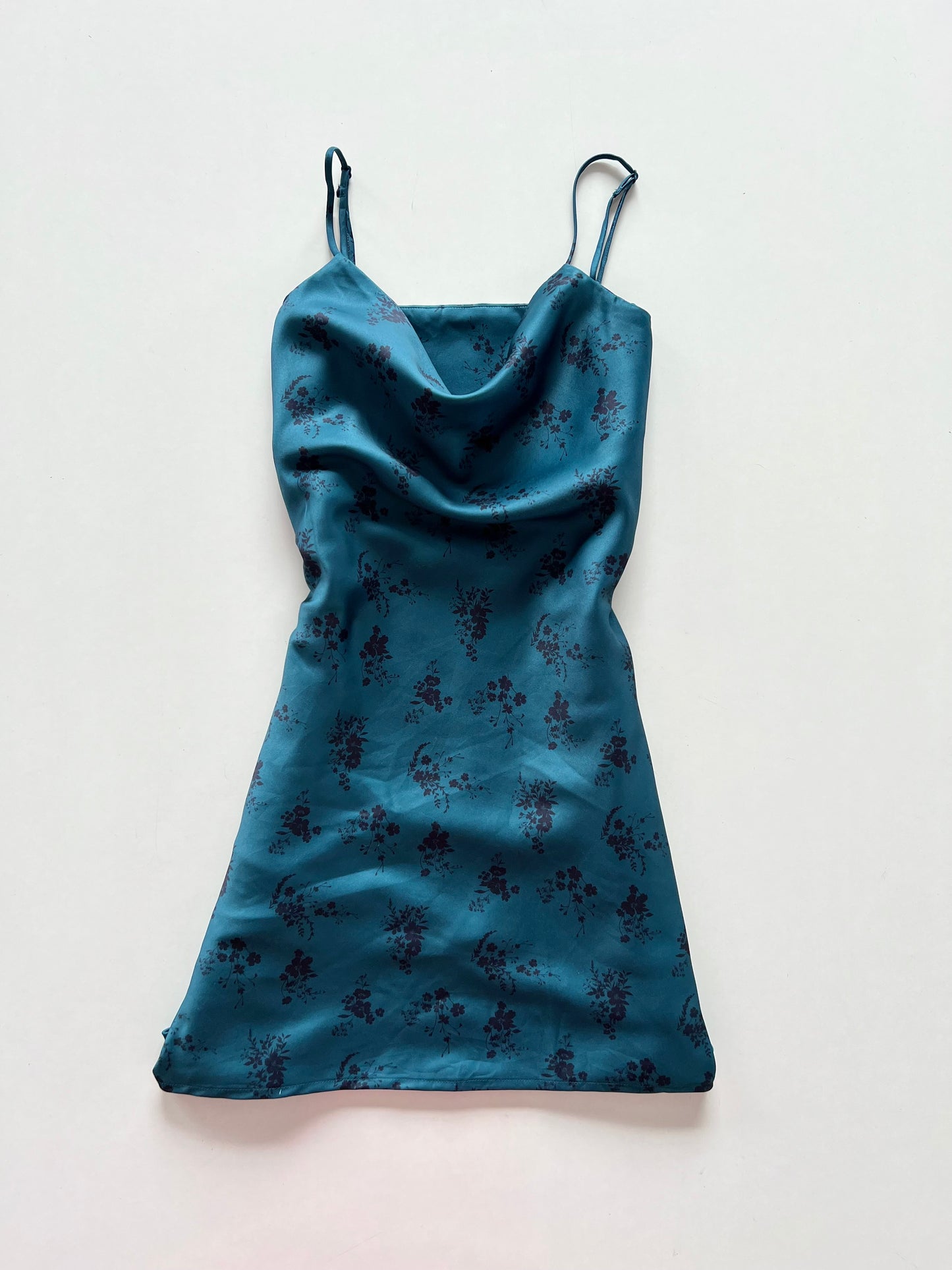 Cowl Neck Satin Dress-Bust 36