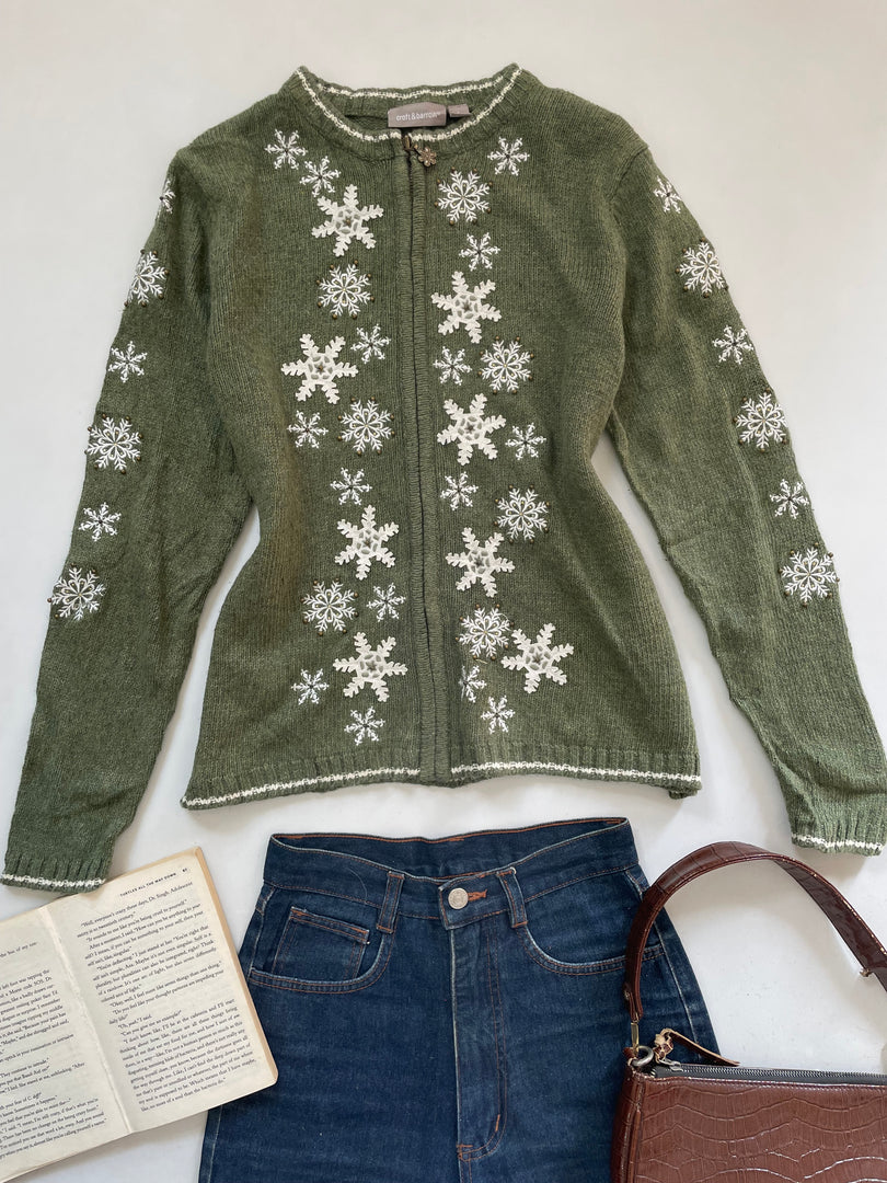 Croft & Barrow Embroidered 
Christmas Sweater-Bust 38
