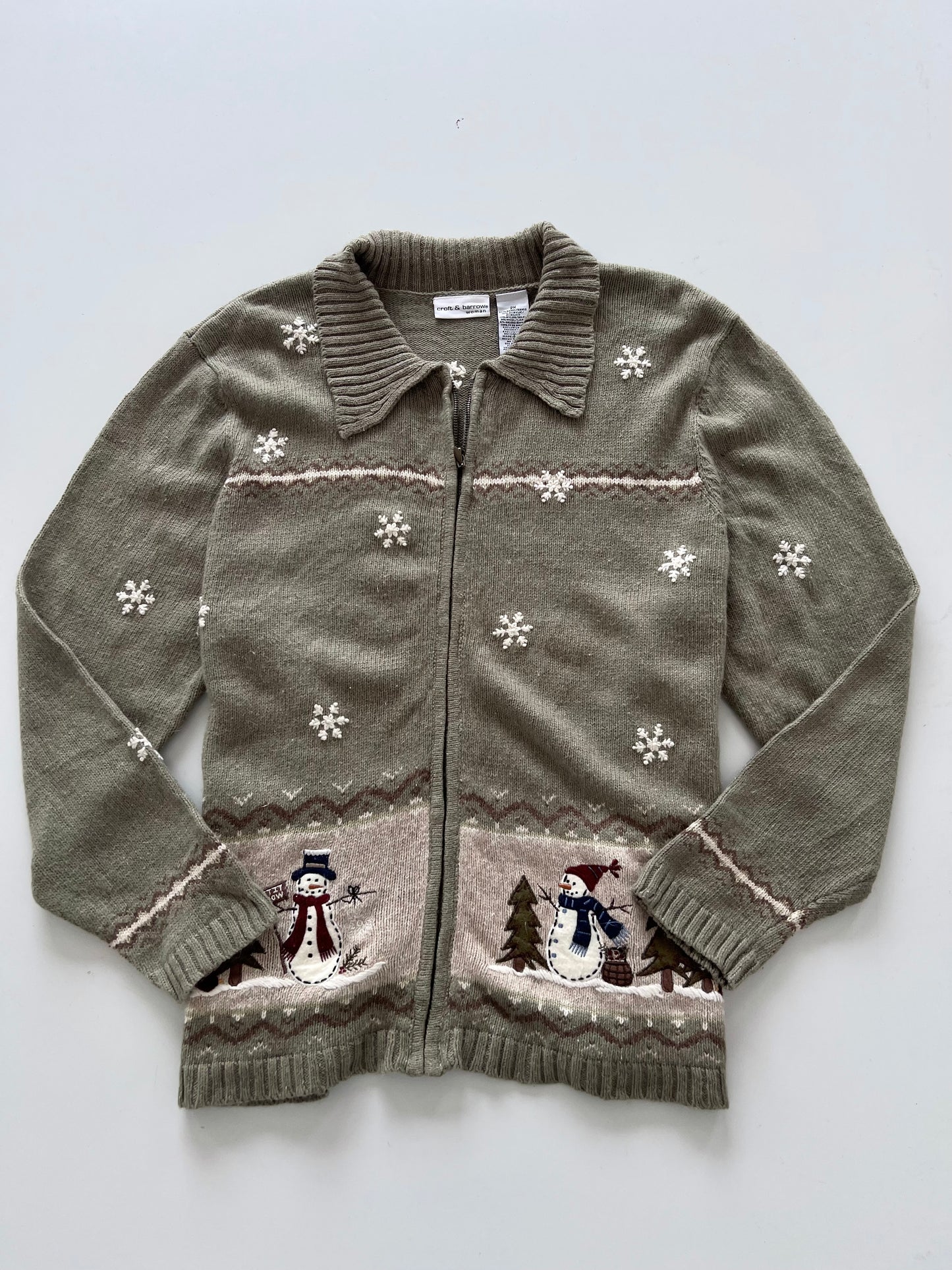Croft&Barrow Embroidered Christmas Sweater-Bust 50
