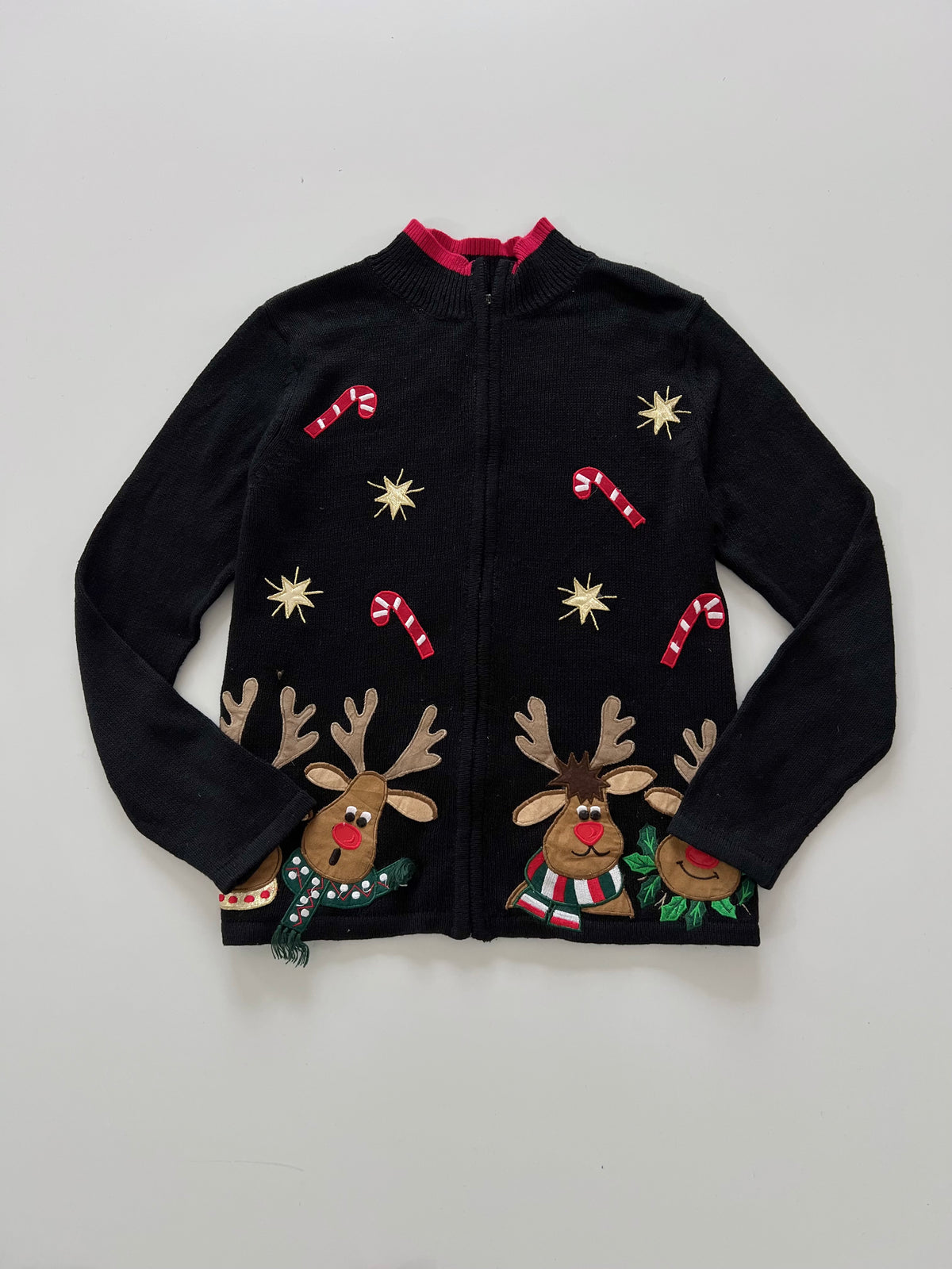 Tiara International Christmas Zip Up Sweater-Bust 42