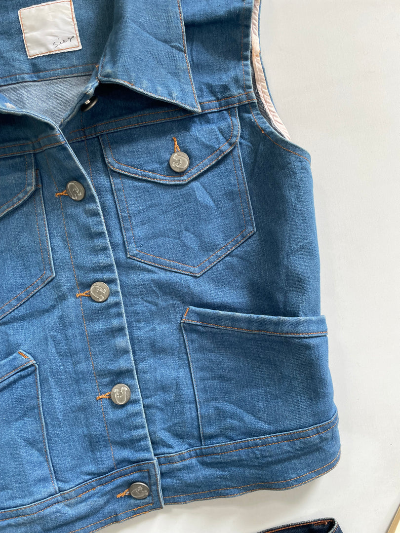 Denim Vest-Bust 36