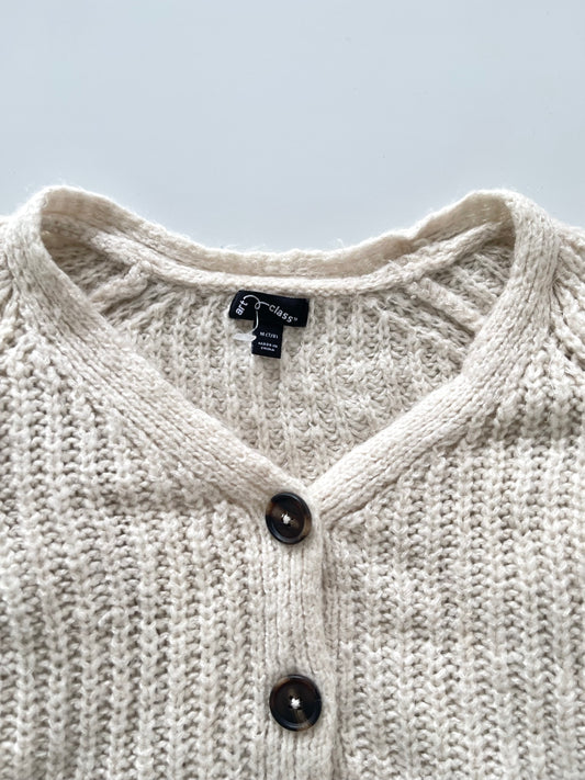Art Class Solid Sweater Cardigan-Bust 40
