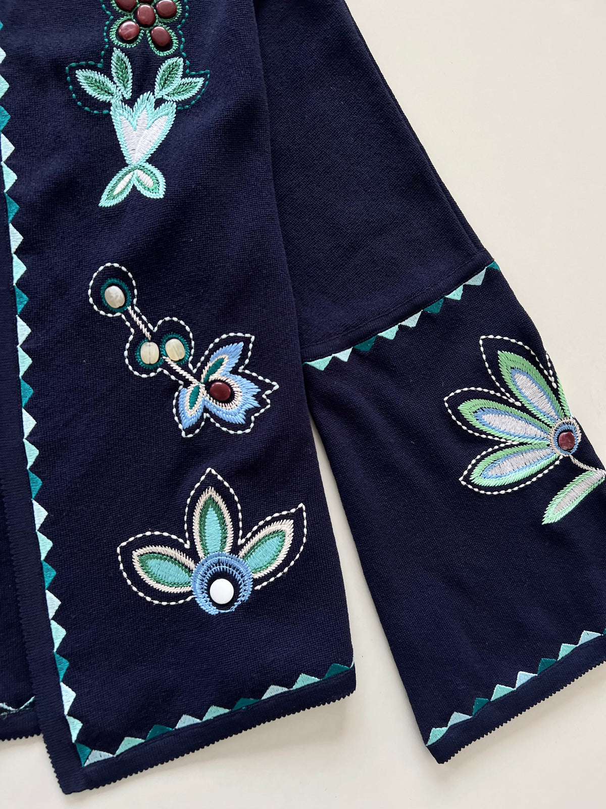 Jessica Embroidered Sweater Shrug-Bust 40