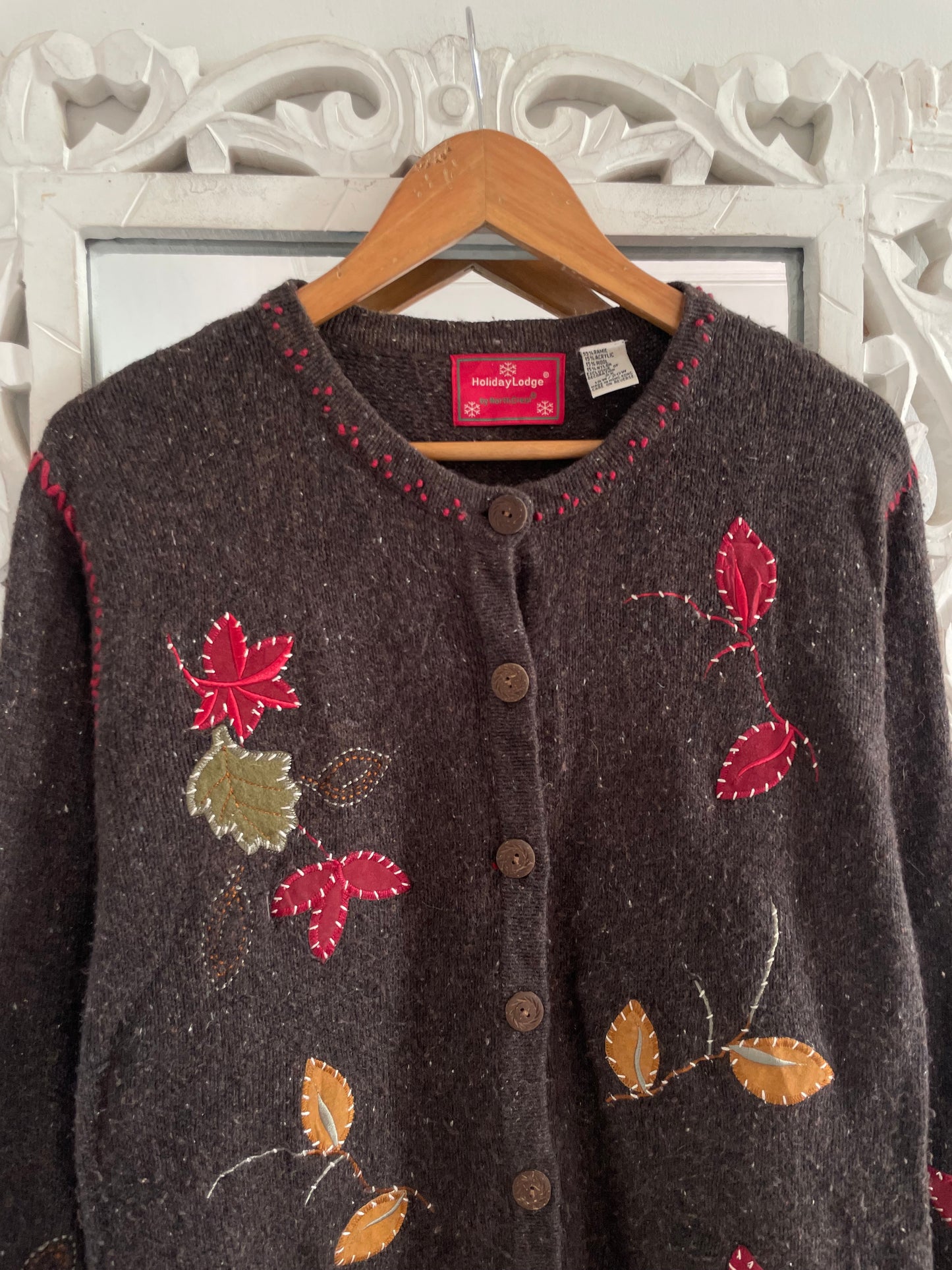 Holiday Lodge Embroidered Vintage Sweater-Bust 50