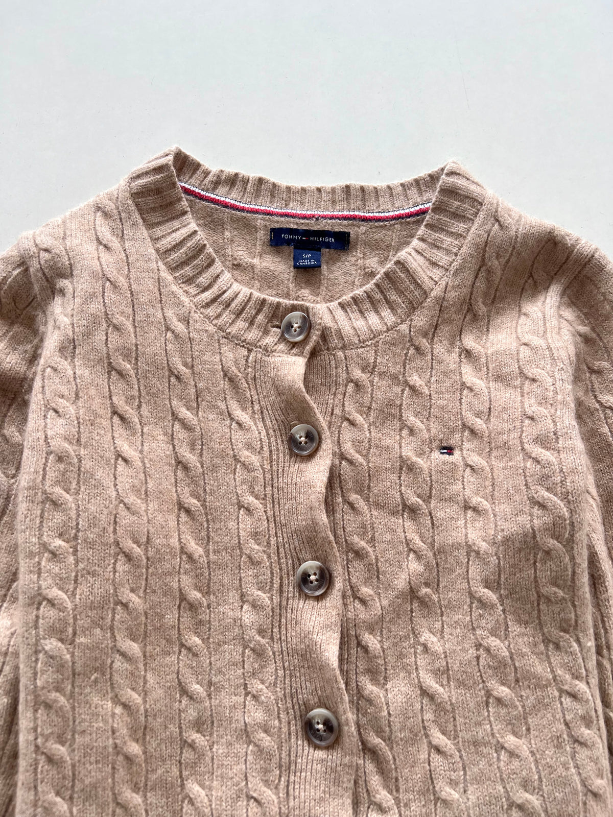 Tommy Hilfiger 63% Wool Vintage Cardigan-Bust 32