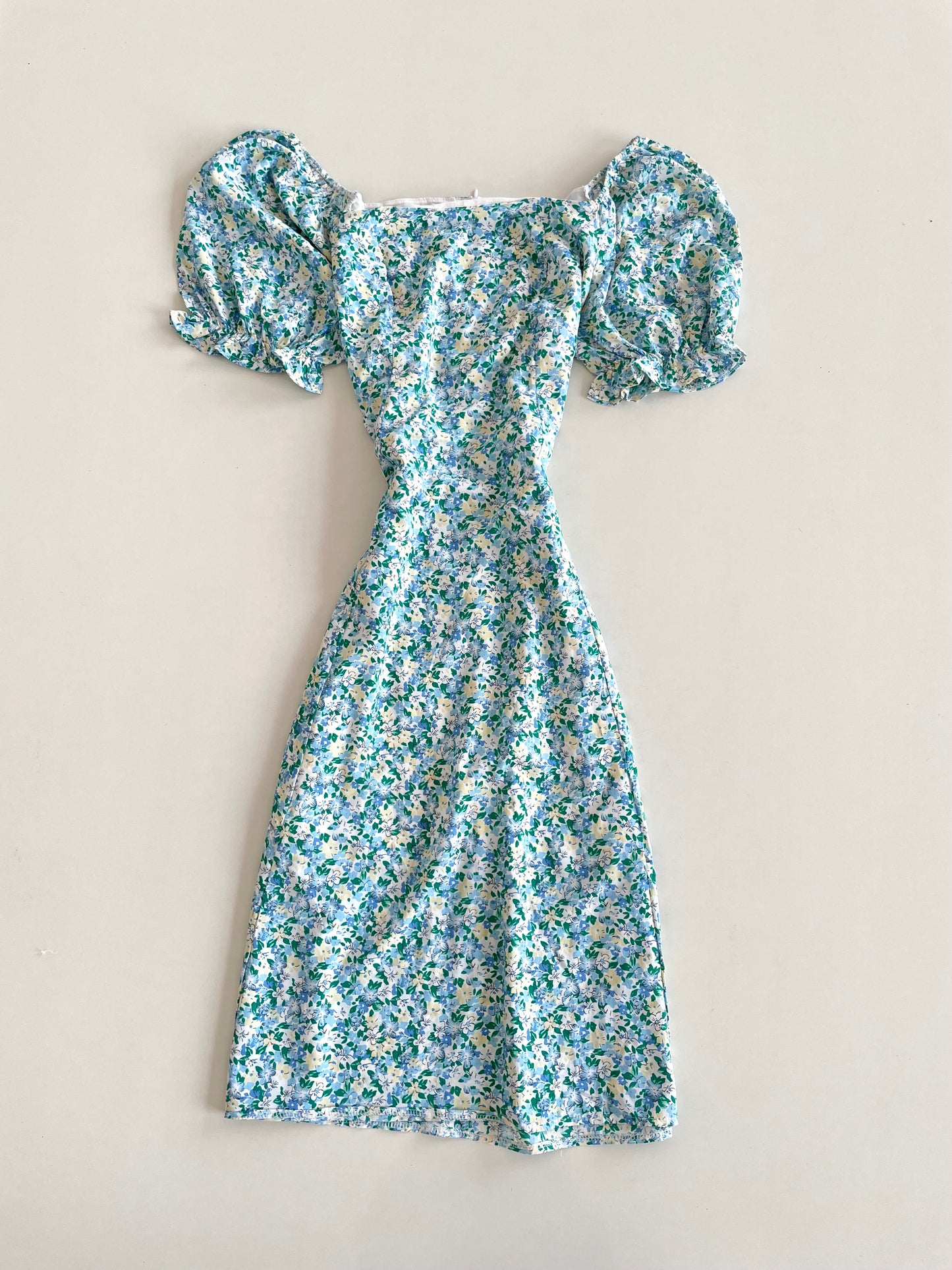 Korean Puff Sleeve Dress-Bust 44