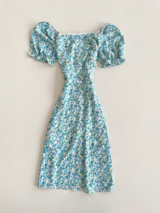 Korean Puff Sleeve Dress-Bust 44