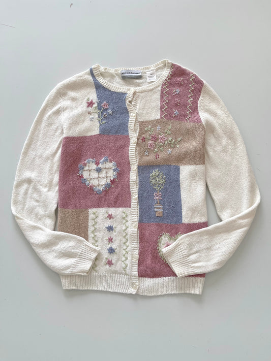 Alfred Dunner Embroidered Cardigan Sweater-Bust 36